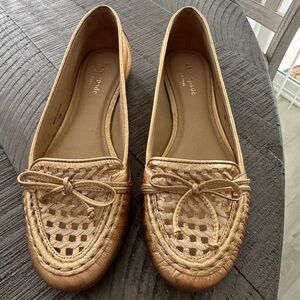 Kate Spade Gold Flats with Classic Design